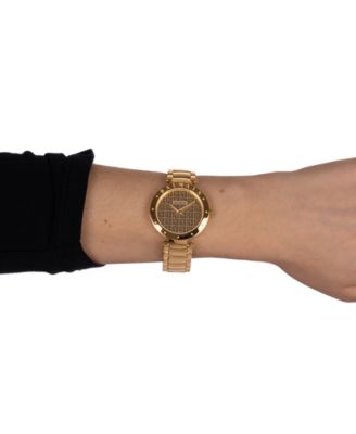 Women's Swiss Balmainia Gold PVD Stainless Steel Bracelet Watch 33mm