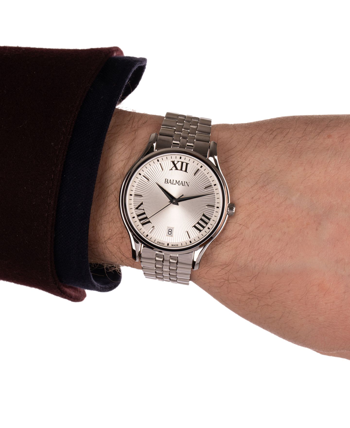 Мужские часы Balmain Swiss Beleganza Stainless Steel Bracelet Watch 40mm — фото 5