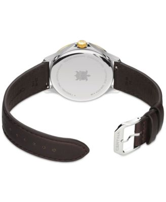 Men's Swiss DS-8 Brown Leather Strap Watch 40mm