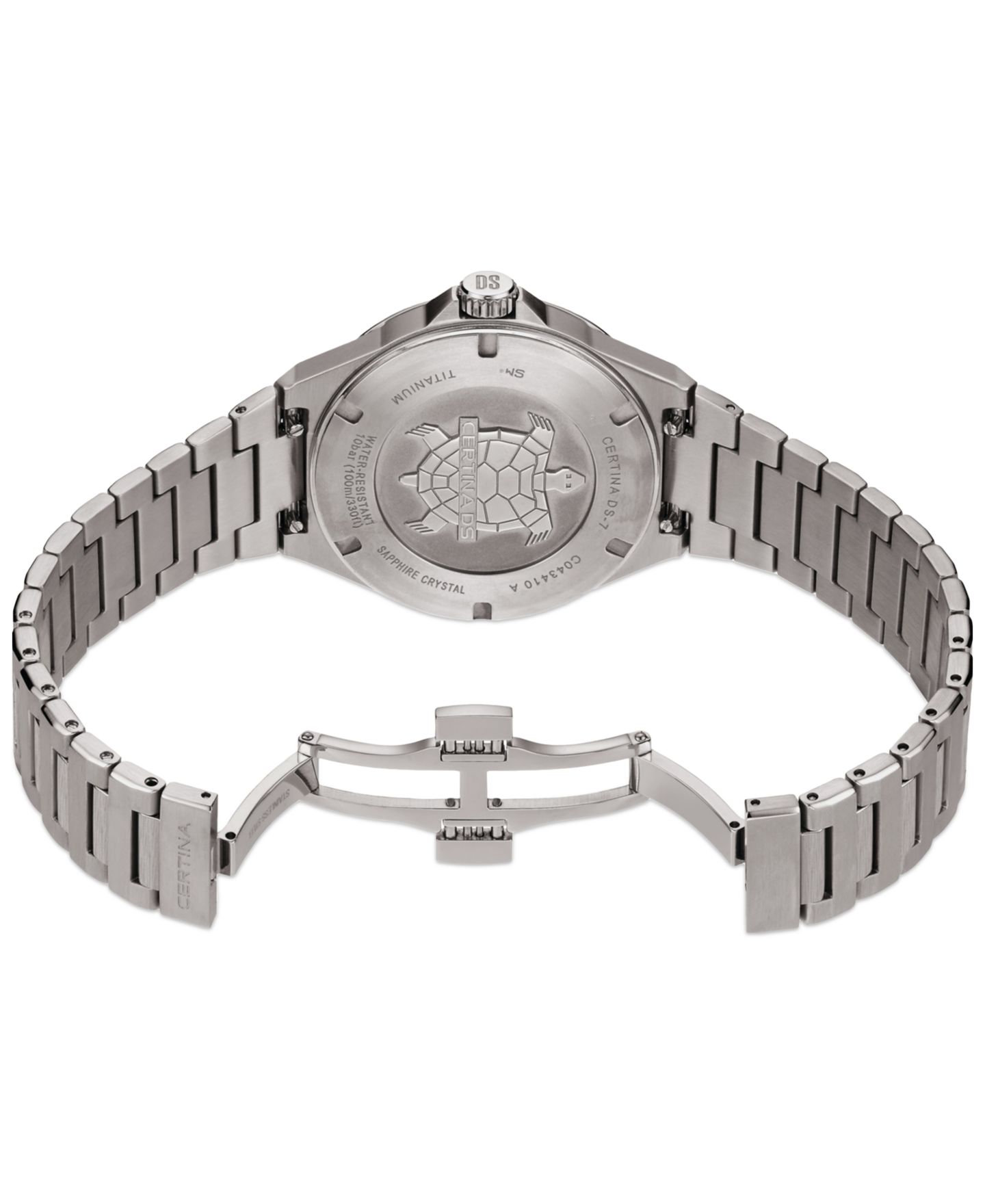 Мужские часы Certina Swiss DS-7 Silver-Tone Titanium Bracelet Watch 39mm — фото 3