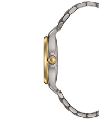 Women's Swiss DS Action Diamond Accent Two-Tone Titanium Bracelet Watch 34mm