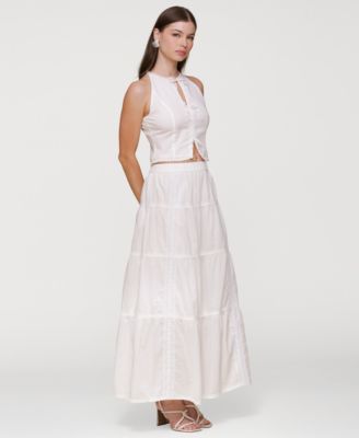 Women's Lace-Up Cotton Halter Top