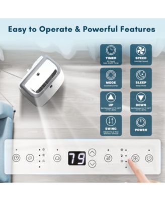 12,000 BTU Portable AC, 3-in-1 Cool/Dehumidify/Fan, Remote, Cools up to 550 sq. ft – Ideal for Room/Office/Bedroom