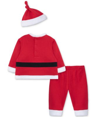 Baby Boys Santa Hat, Shirt & Pants, 3 Piece Set