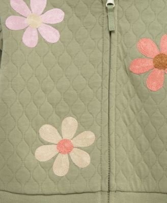 Baby Girls Flower Hoodie & Pants, 2 Piece Set