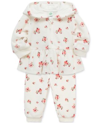 Baby Girls Garden Hoodie & Pants, 2 Piece Set