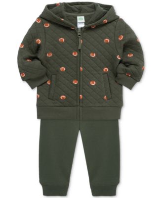 Baby Boys Zip-Up Football Hoodie & Pants, 2 Piece Set