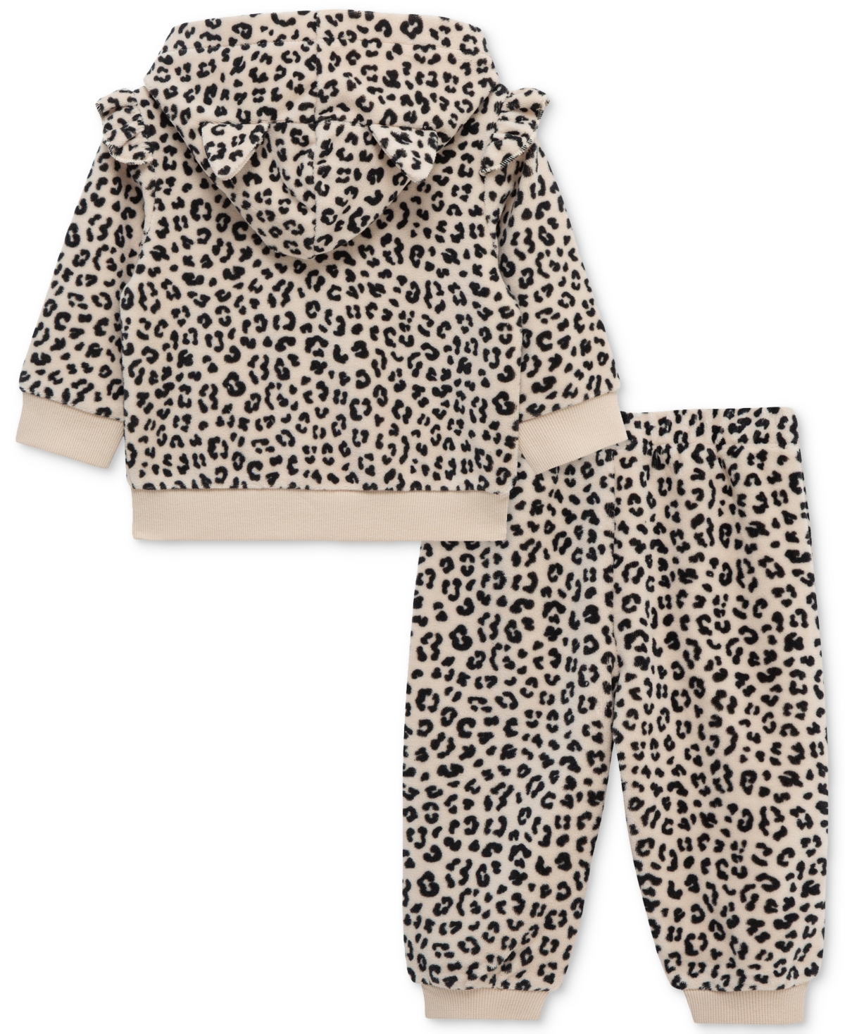 Little Me Baby Girls Zip-Up Leopard Hoodie & Pants, 2 Piece Set