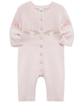 Baby Girls Cotton Garland Sweater Coverall