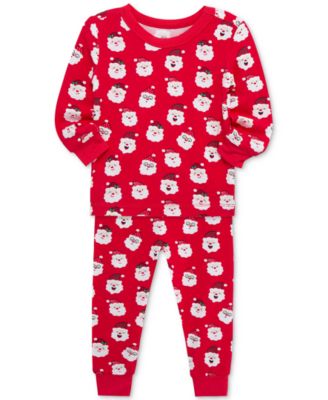 Baby Santa-Print Pajama Top & Pants, 2 Piece Set