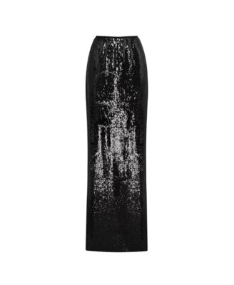 Women's Dramatic fitted sequined maxi skirt