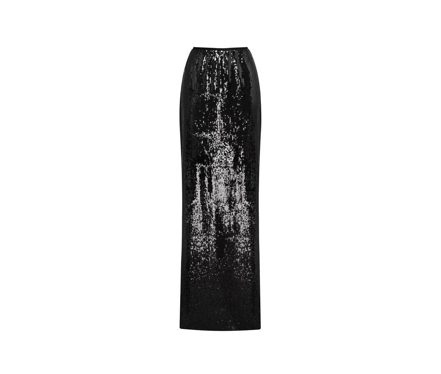 Женская юбка Milla Dramatic fitted sequined maxi, цвет: Чёрный — фото 2