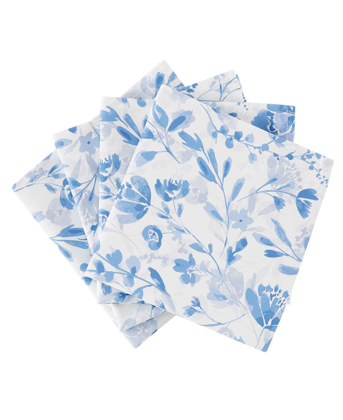 Izod Mystic Floral Napkins, Set Of 4 In Blue