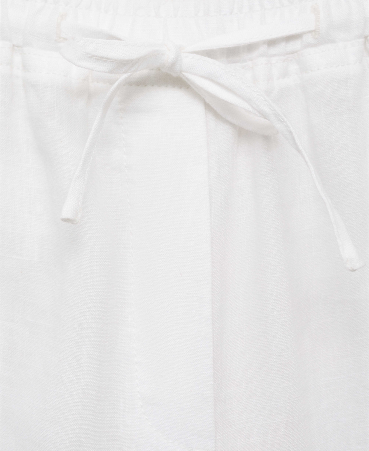 Shop Mango Women's Straight Linen-blend Pants