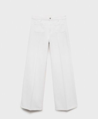 Women's Pocketed Wide Leg Jeans