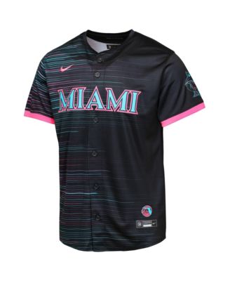 Big Boys and Girls Black Miami Marlins 2025 City Connect Limited Jersey