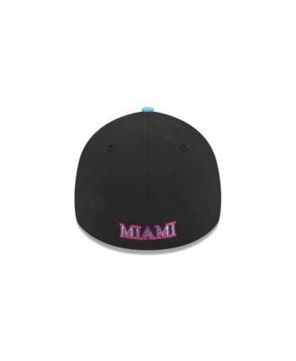 Men's Black Miami Marlins 2025 City Connect 39THIRTY Flex Hat