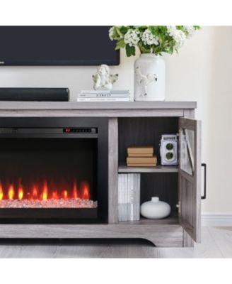 75" Fireplace TV Stand for TVs up to 80",with 44" Electric Fireplace
