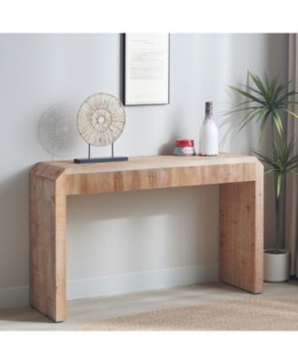Rustic Wooden Console Table with Drawer