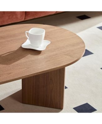 Streamdale Modern 39" Oval Coffee Table with Sturdy Base