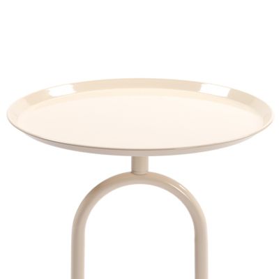 Metal End Table, Round Side Table, Small Coffee Table for Living Room