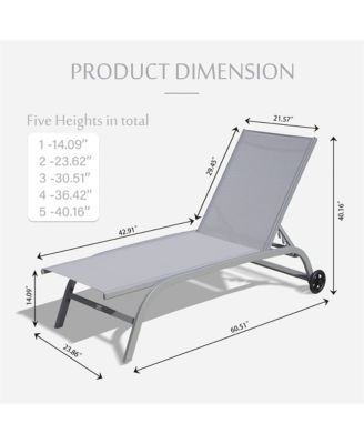 Streamdale Outdoor Chaise Lounge Set, 2 Chairs with Adjustable Position