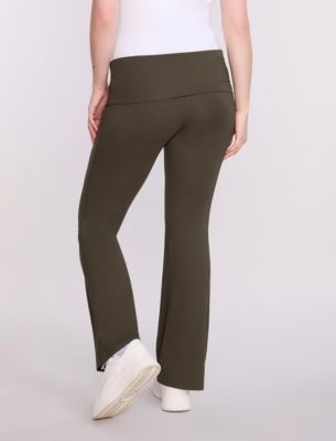 Women's Roll Over Waistband Flare Legging - Motherhood Maternity