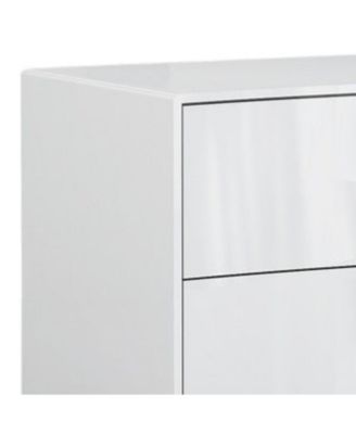 Contemporary Two-Drawer Nightstand – Manufactured Wood Design for Bedroom Storage