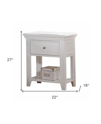 Sleek One Drawer Nightstand with Storage Drawer for Bedroom