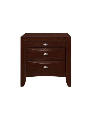 Charming Wood Nightstand with Three Drawers for Bedroom
