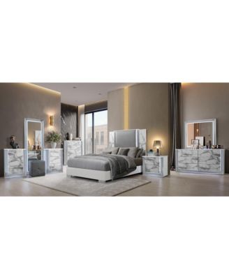 2-Drawer Lighted Nightstand – Modern Bedside Table with LED Lights and Storage