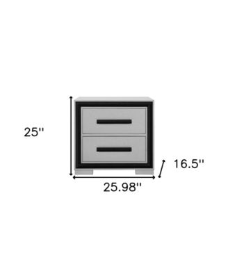 2-Drawer Nightstand – Modern Bedside Table with Storage