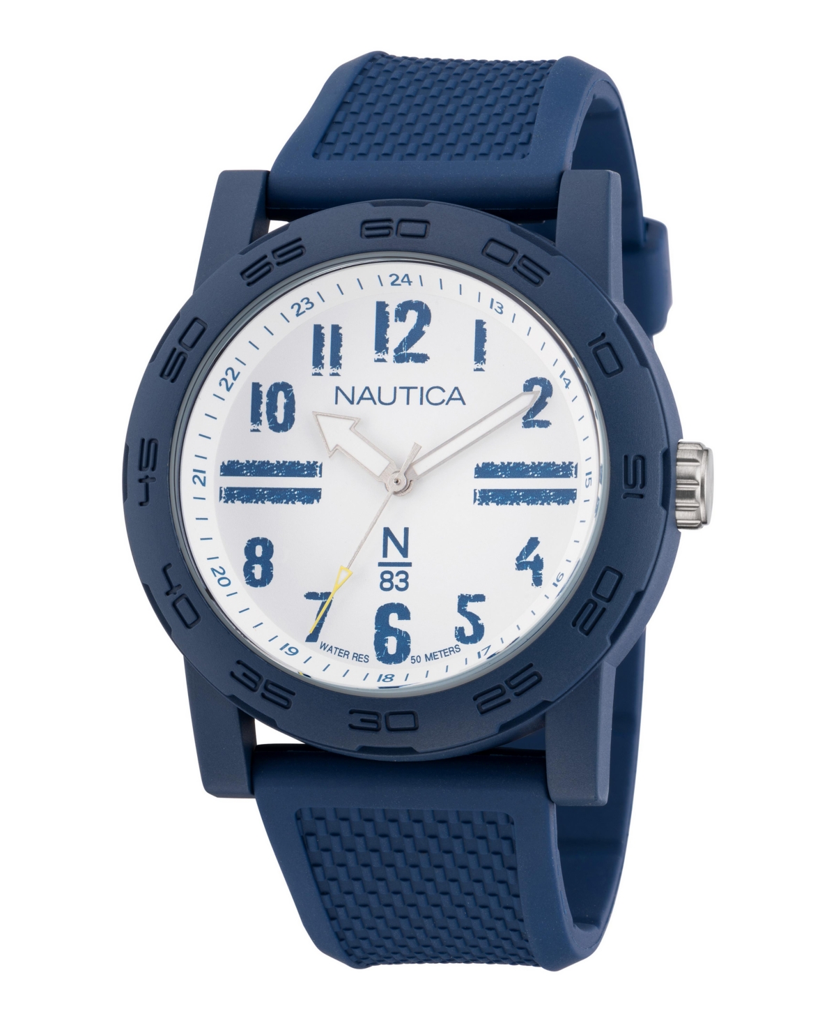 Men's Analog Blue Polyurethane Watch, 44mm - Blue