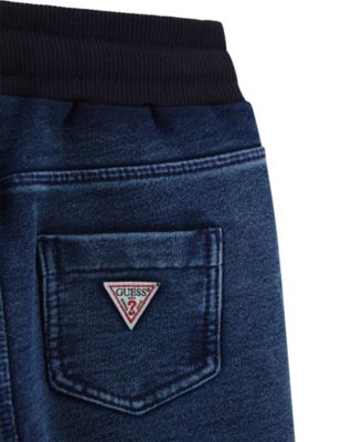 Baby Boys 2-Piece Long Sleeve Two-Fer Shirt and Knit Denim Pants Set