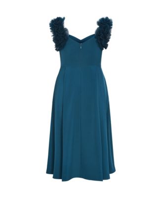 Women's Roselyn Ruffle Tulle Midi Dress