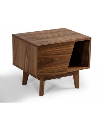 Mid Century Nightstand with One Drawer and One Shelf