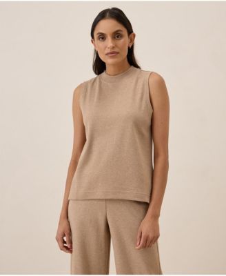 Women's Airplane Mock Neck Shell