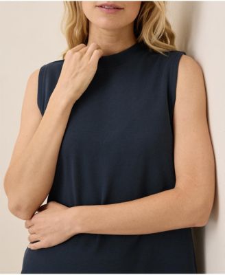 Women's Organic Cotton Airplane Mock Neck Shell