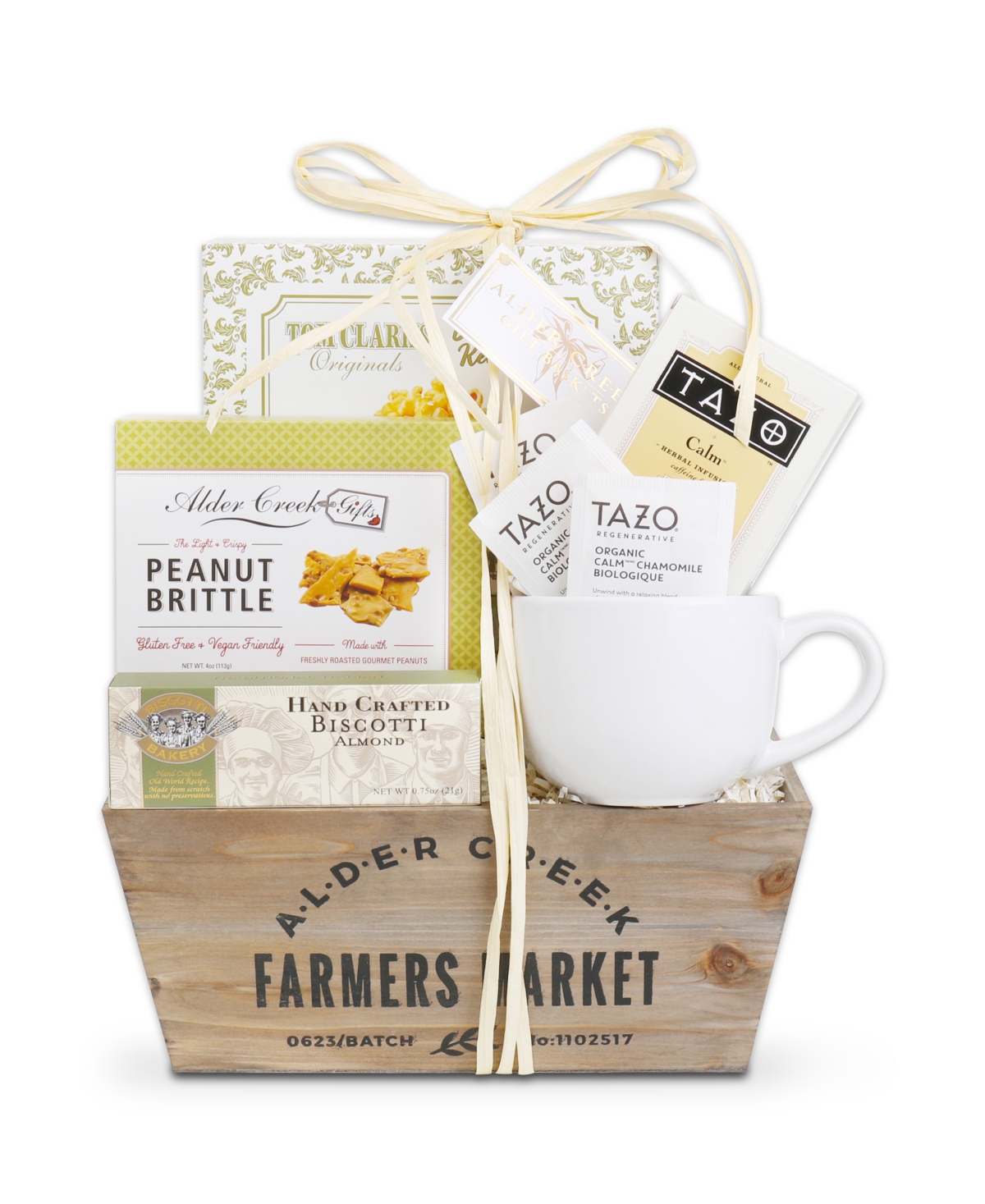 Alder Creek Gift Baskets Serenity Tea Crate, 6 Pieces