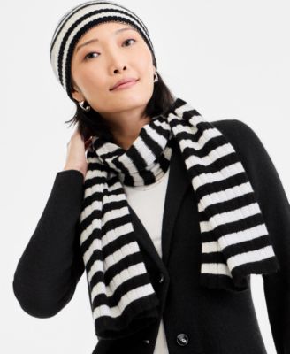 Women's 100% Cashmere Striped Scarf, Exclusively at Macy's