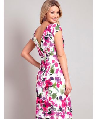 Women's Sophia V-Neck Short Sleeve Maxi Dress