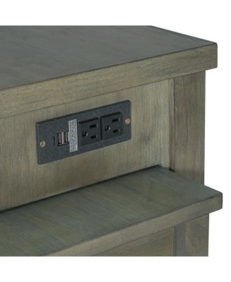 Extendable Kitchen Island Cart w/ Power Outlets & Storage