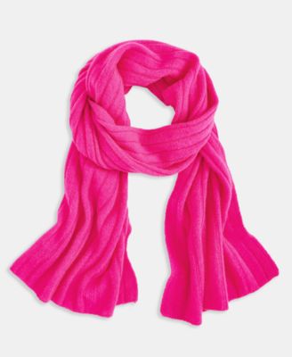 Ribbed 100% Cashmere Scarf
