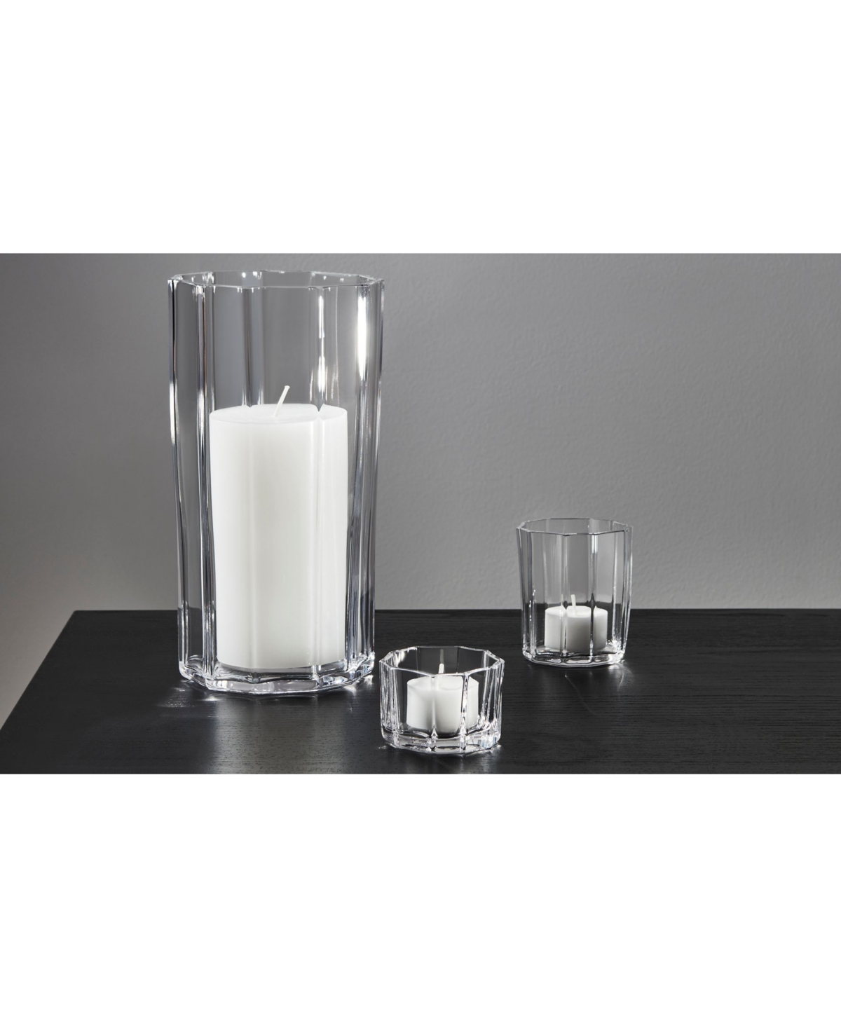 Orrefors Reed Hurricane Lamp Candle Holder