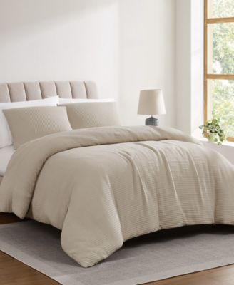 Cannon Heritage Cotton Waffle Duvet Cover Sets In Brown