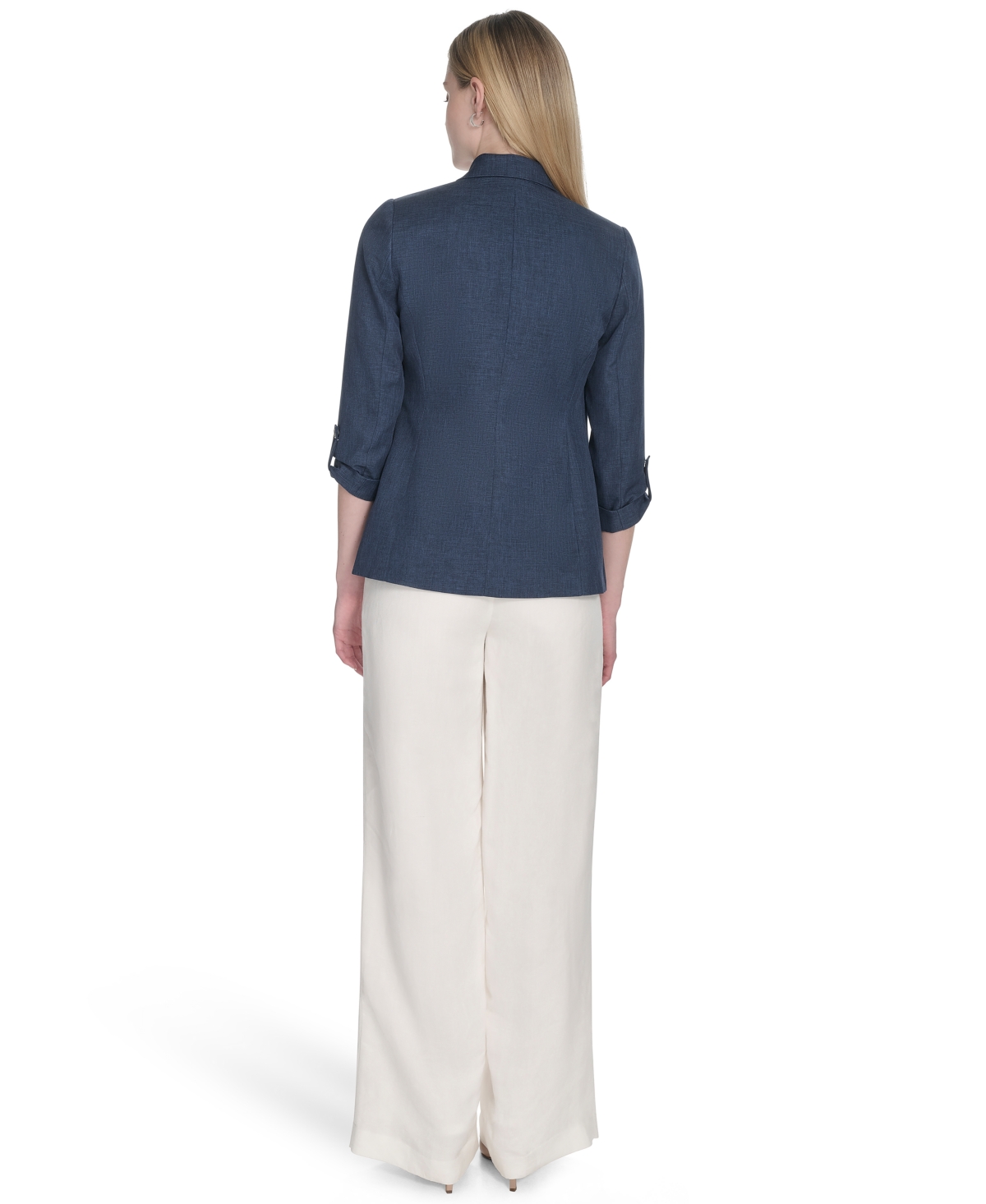 Calvin Klein Petite Faux Denim 3/4-sleeve Jacket