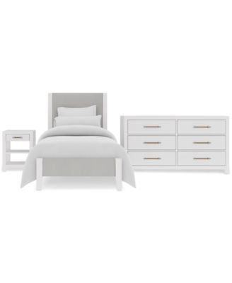 CLOSEOUT! Catriona 3pc Bedroom Set (Twin Upholstered Bed, Dresser & Open Nightstand), Created for Macy's