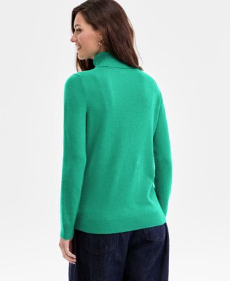 100% Cashmere Petite Turtleneck Sweater, Created for Macy's