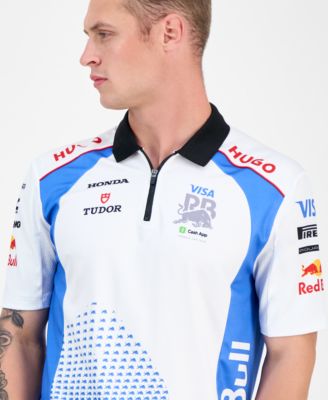 Men's Short Sleeve Sponsor Logos Graphic Polo Shirt