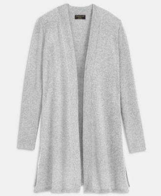 Petite Cashmere Open-Front Long-Sleeve Duster, Exclusively at Macy's 